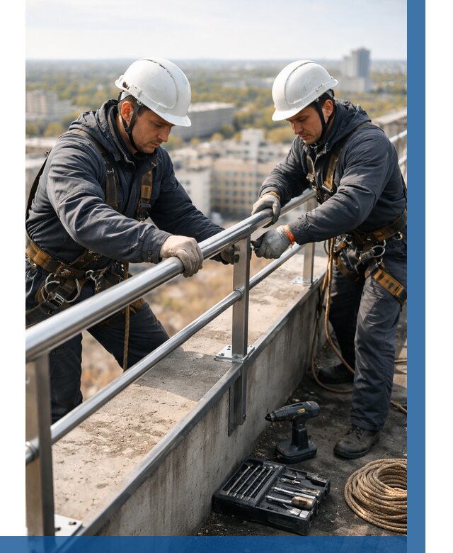 Монтаж перил на высоте в Вольске от 2532 р. | ВЫСОТНИК-Вль