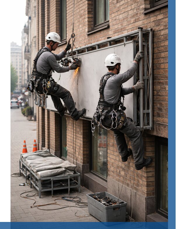 Демонтаж рекламной вывески в Вольске от 6583 р. | ВЫСОТНИК-Вль