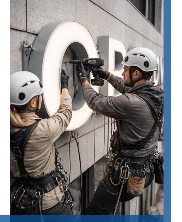 Монтаж световых букв в Вольске от 3038 р. под ключ ВЫСОТНИК-Вль