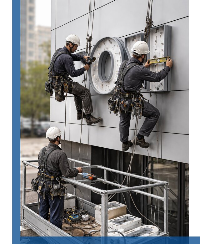 Профессиональный монтаж световых букв в Вольске под ключ