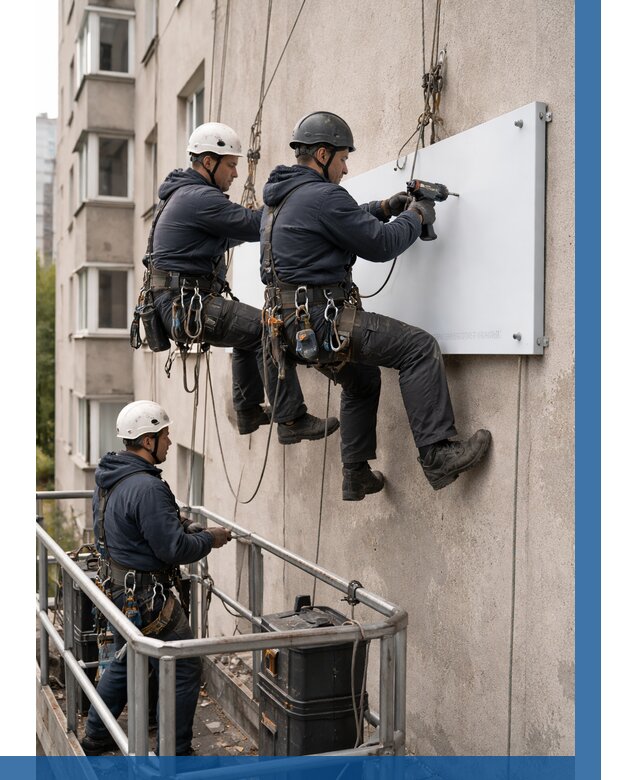 Монтаж табличек и указателей в Вольске от 3544 р. | ВЫСОТНИК-Вль