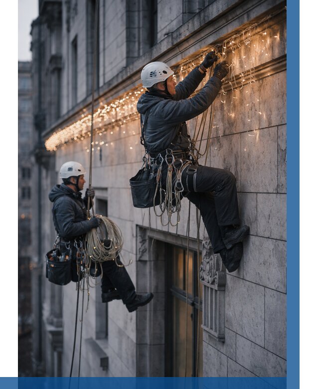 Монтаж новогодней иллюминации в Вольске от 8608 р. | ВЫСОТНИК-Вль