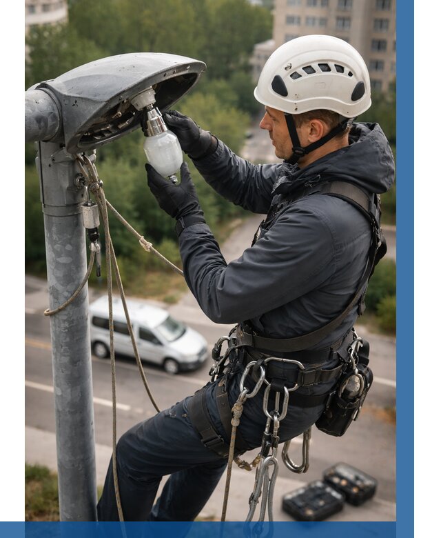 Замена ламп на высоте в Вольске от 2532 р. | ВЫСОТНИК-Вль