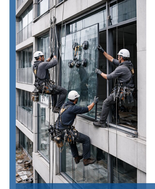 Фасадное остекление и монтаж витражей зданий в Вольске под ключ