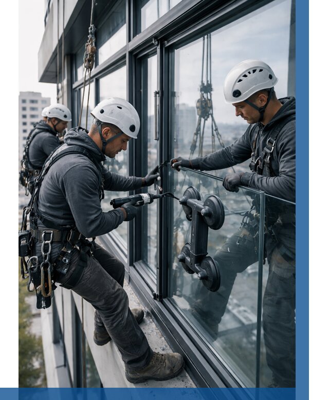 Витражное остекление зданий в Вольске от 3544 р. | ВЫСОТНИК-Вль