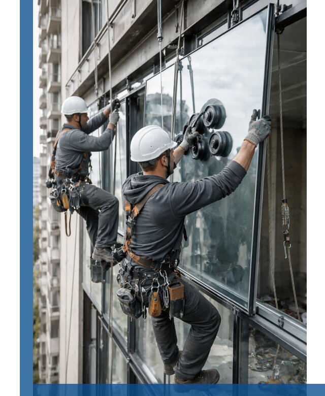 Витражное остекление фасадов и лоджий в Вольске под ключ