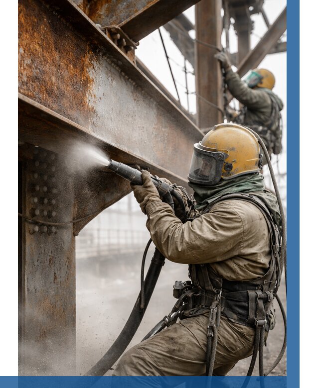 Пескоструйная очистка металлоконструкций в Вольске по 608 р.  ВЫСОТНИК-Вль