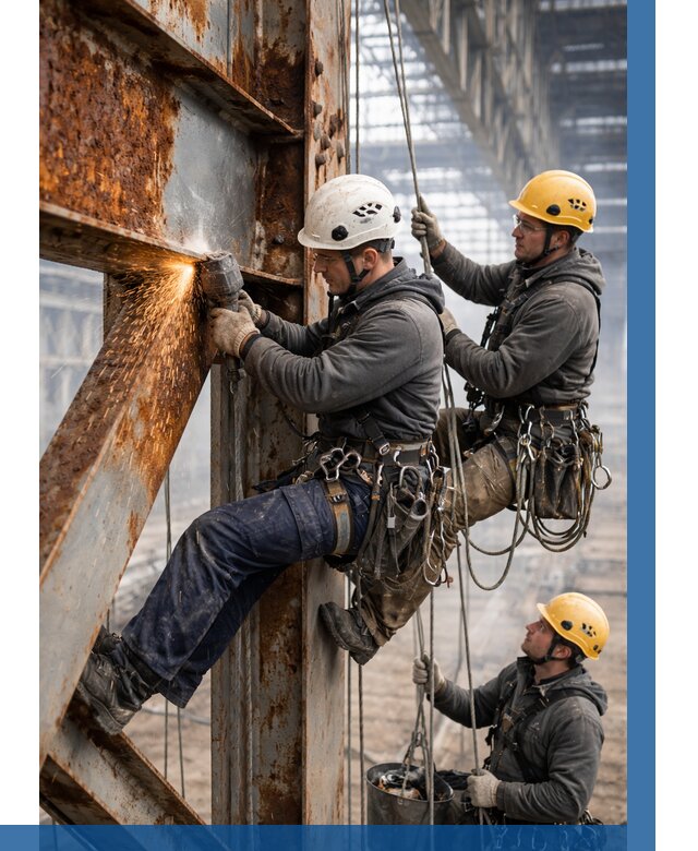 Зачистка металла от ржавчины в Вольске от 354 р. | ВЫСОТНИК-Вль