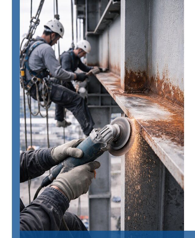 Зачистка металла от ржавчины и подготовка поверхностей в Вольске