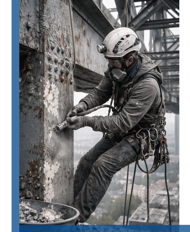 Удаление старой краски с металлических конструкций в Вольске