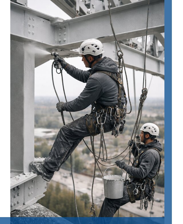 Покраска металлоконструкций на высоте в Вольске 354 р |ВЫСОТНИК-Вль