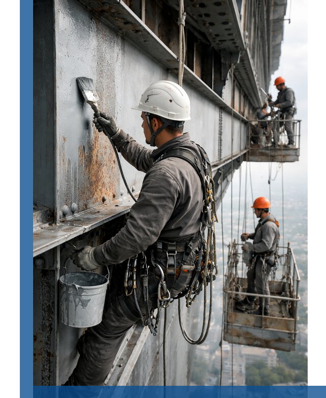 Покраска металлоконструкций на высоте в Вольске профессионально