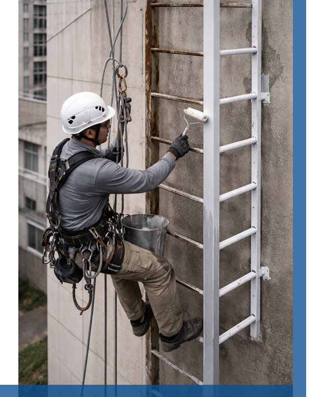 Покраска пожарных лестниц в Вольске от 4557 р. | ВЫСОТНИК-Вль