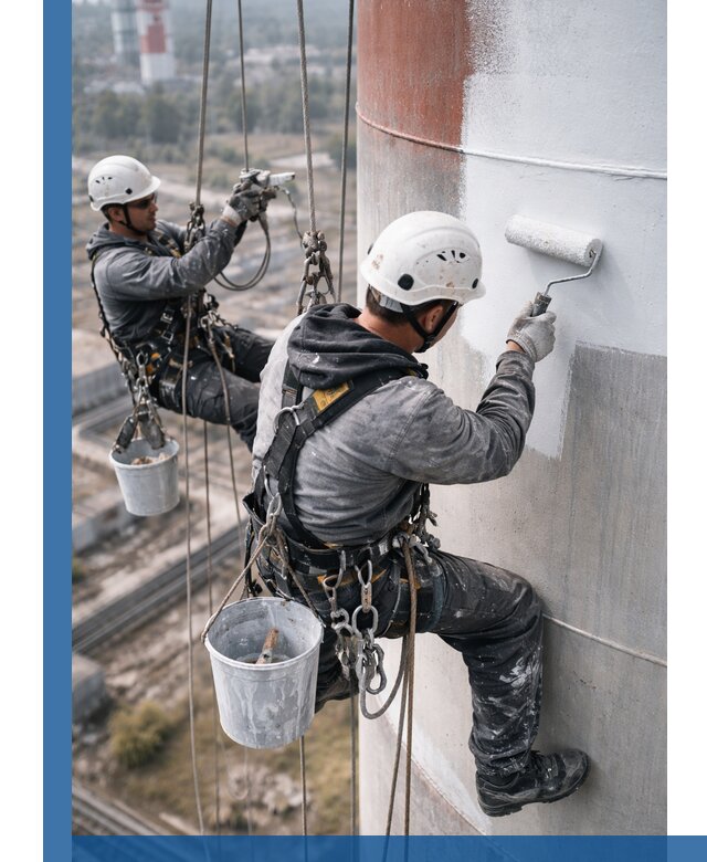 Покраска дымовых труб в Вольске: антикоррозийная защита и восстановление