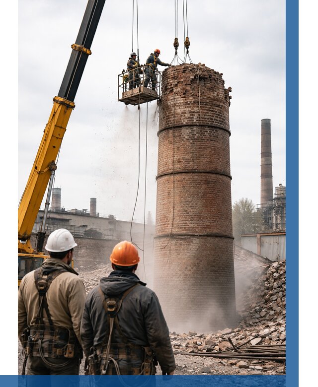 Демонтаж дымовой трубы в Вольске от 91143 р. | ВЫСОТНИК-Вль, смета