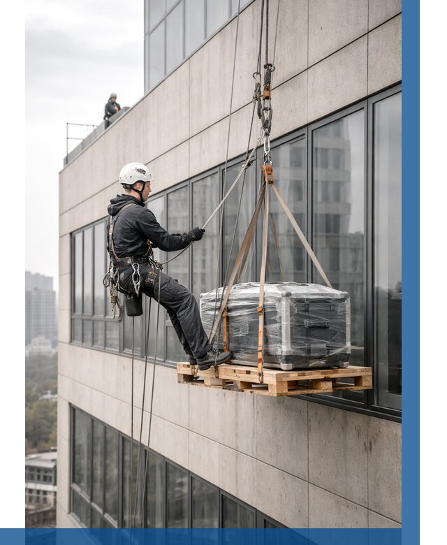 Спуск груза по фасаду в Вольске от 3544 р. | ВЫСОТНИК-Вль