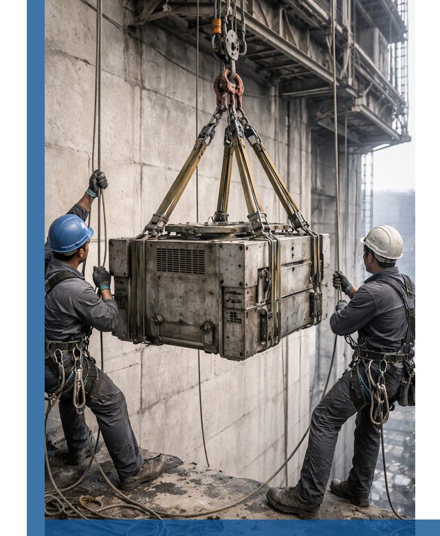 Такелажные работы на высоте, подъем и монтаж грузов в Вольске