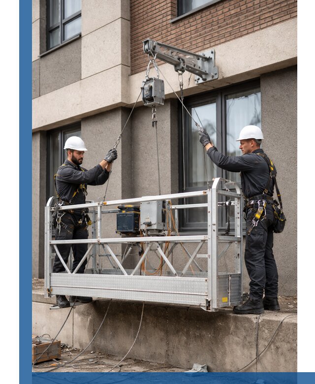 Монтаж и подъем фасадной люльки в Вольске с гарантией безопасности