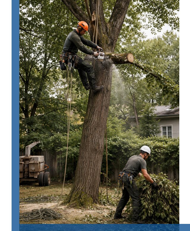 Кронирование деревьев в Вольске, безопасная высотная обрезка