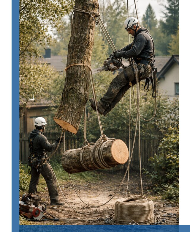 Валка деревьев частями в Вольске, безопасно и аккуратно