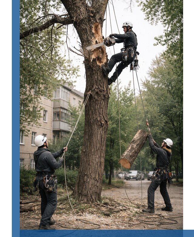 Срочное удаление аварийных деревьев в Вольске с гарантией безопасности