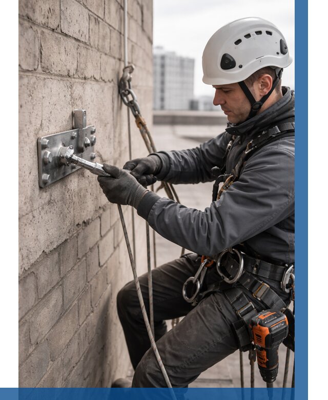 Установка анкерных точек в Вольске от 3544 р. | ВЫСОТНИК-Вль