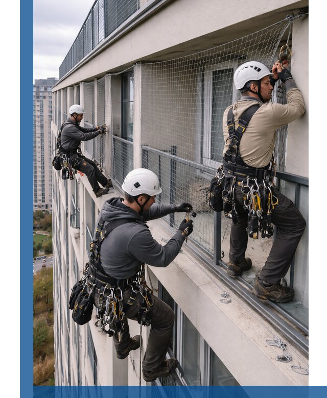 Профессиональный монтаж защитной сетки от птиц в Вольске