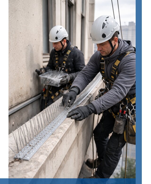 Установка шипов от птиц в Вольске от 861 р. | ВЫСОТНИК-Вль